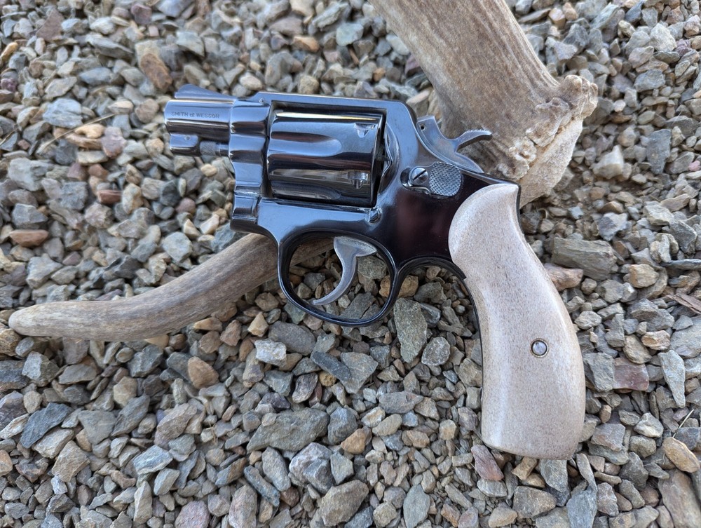 Smith and Wesson K and L Frame Grips Round Butt S&W Elk Antler Made in USA