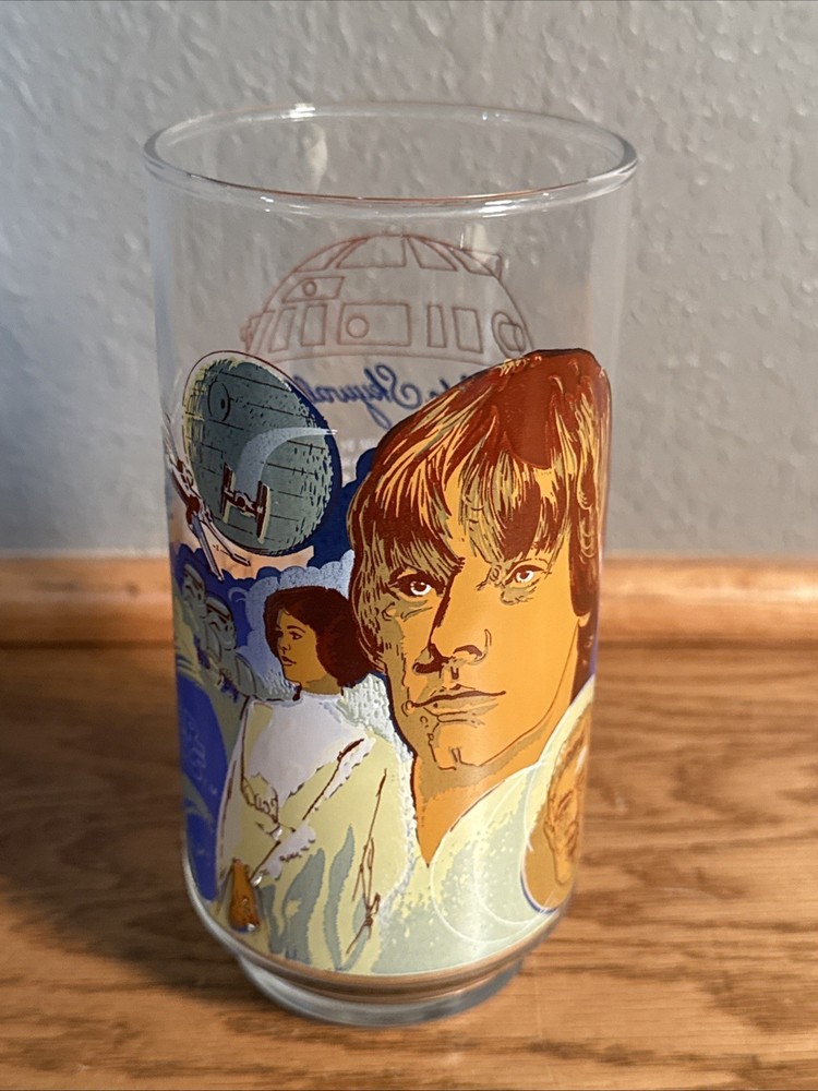 1977 Star Wars Luke Skywalker Burger King Collectible Character Glass for Coke Pepsi