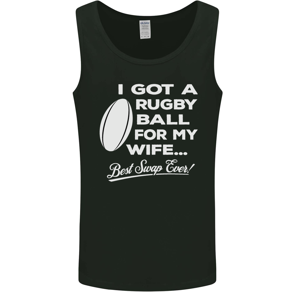 A Rugby Ball for My Wife Player Union Funny Mens Vest Tank Top