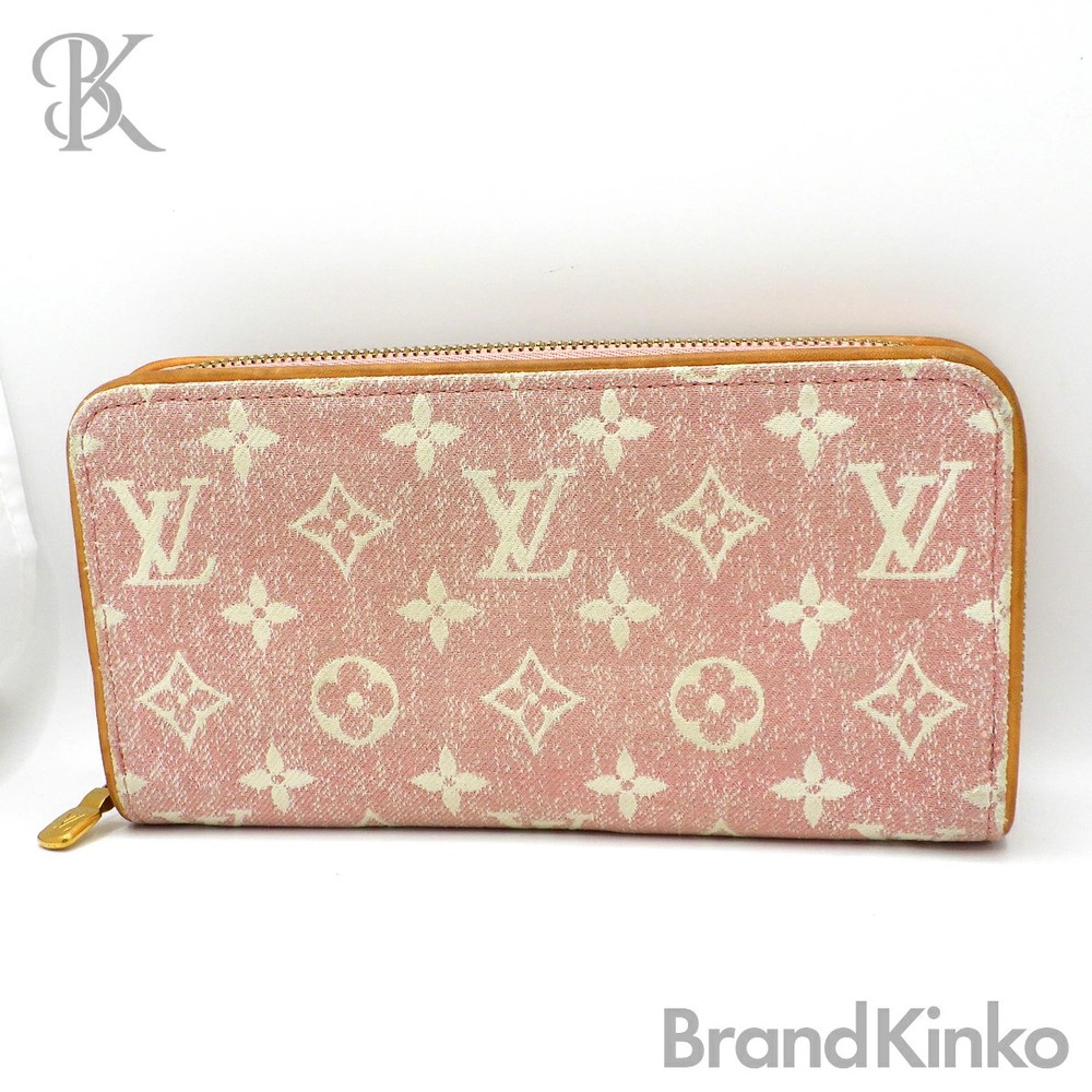 LOUIS VUITTON Monogram Jacquard Denim Zippy Wallet Long Card Organizer Used