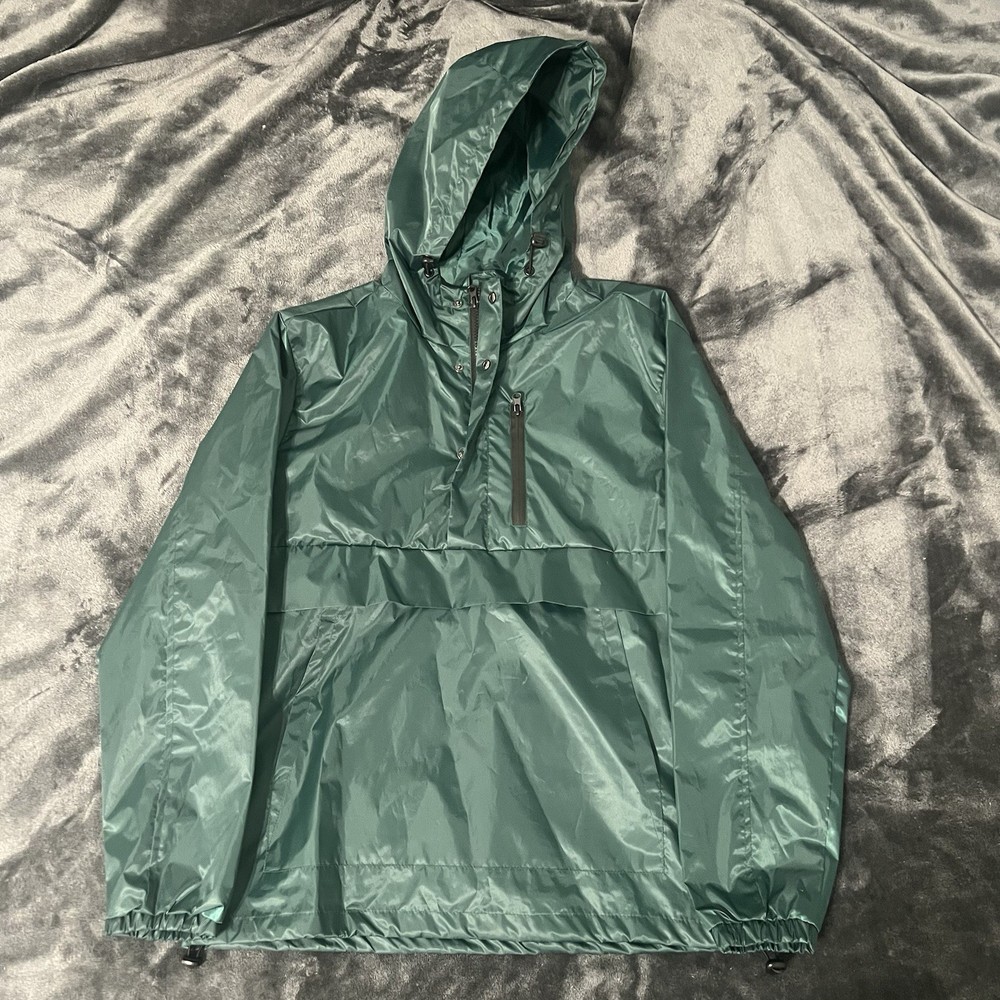 Forever 21 Mens Windbreaker Jacket Size Medium Green Forest