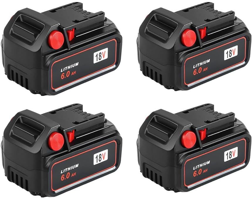 4Pack 6.0Ah 18V Lithium-Ion M-18 Replacement Battery for Milwaukee Tools