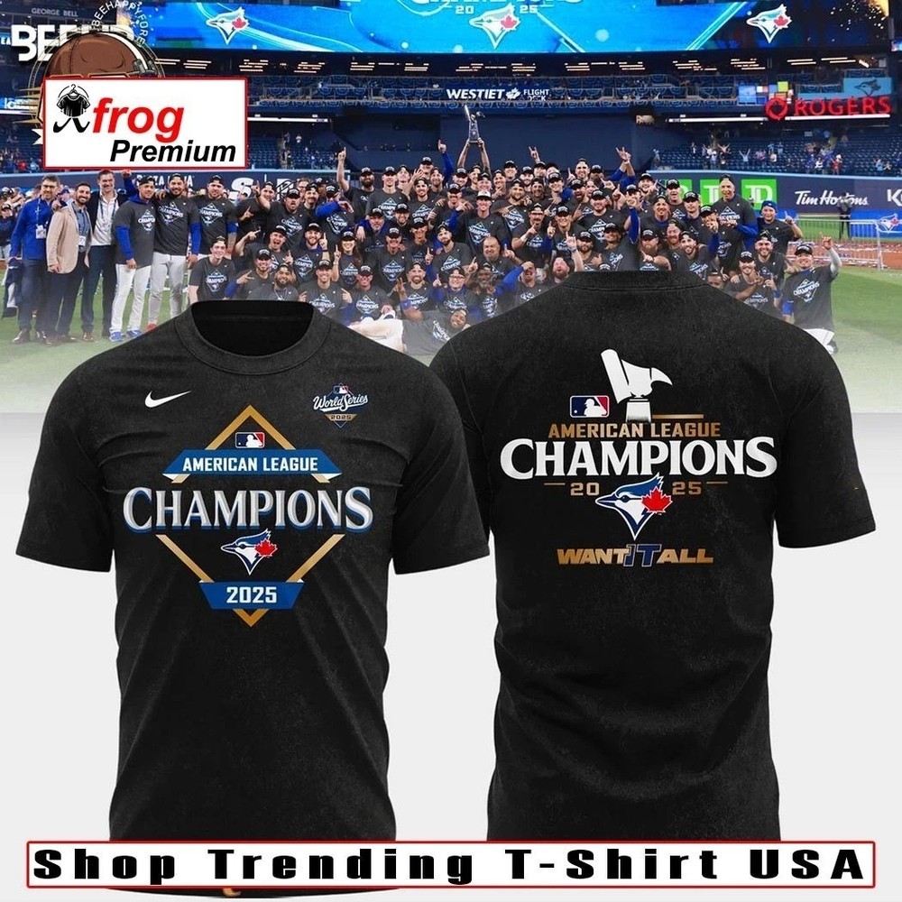 Toronto Blue Jay Team Player Win 2025 American League Champions T-Shirt