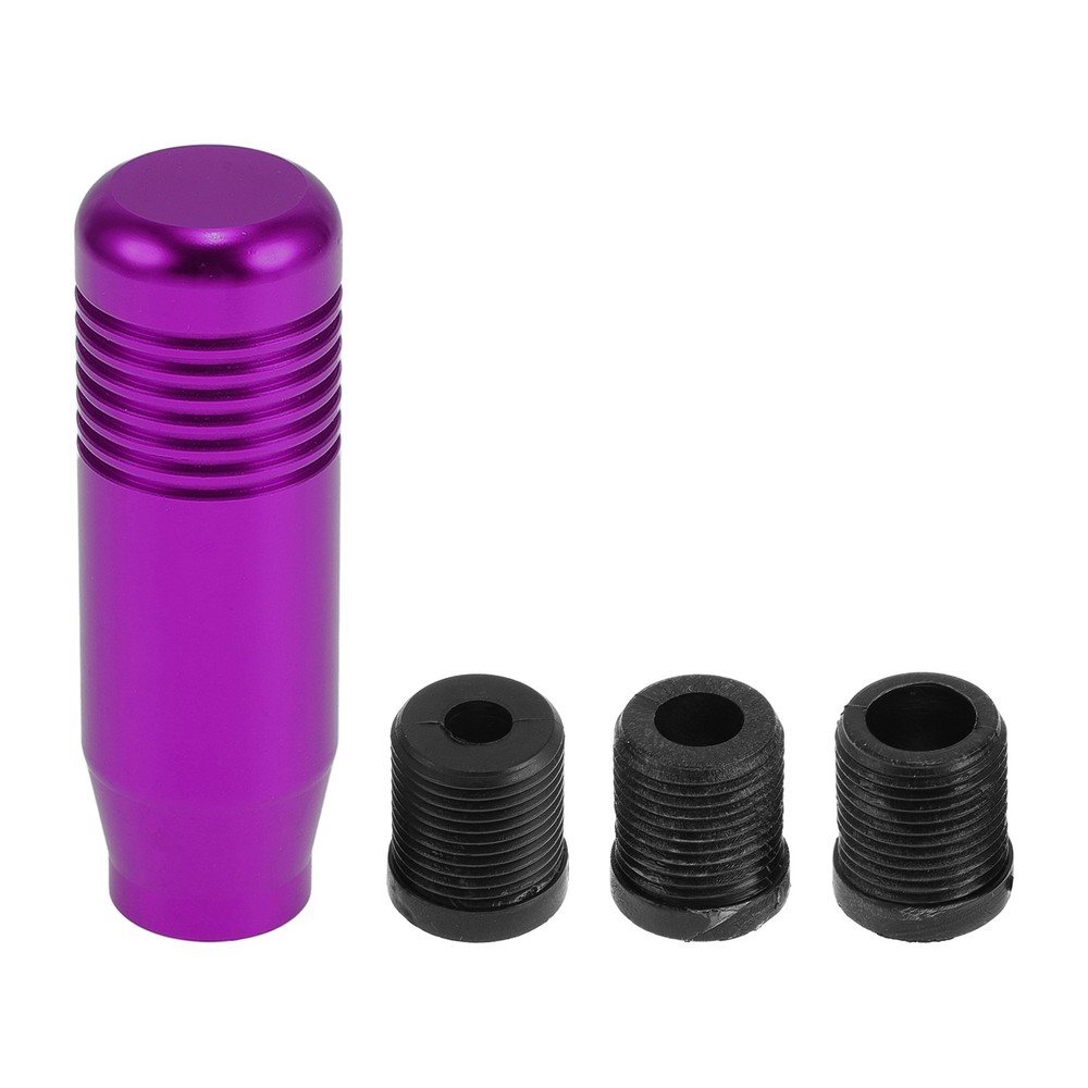 8.5cm Automatic and Manual Transmission Knob with 3 Adapters Purple 1 Set
