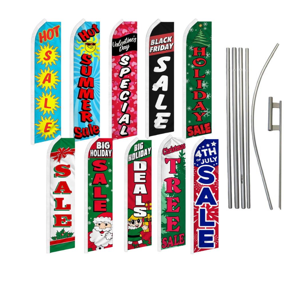 Holiday Deals Hot Sales Swooper Flutter Advertising Sale Business Flag Pole Kits