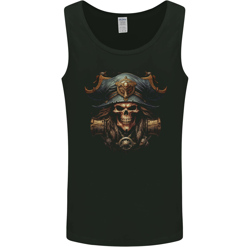 Pirate Skull 3 Mens Vest Tank Top