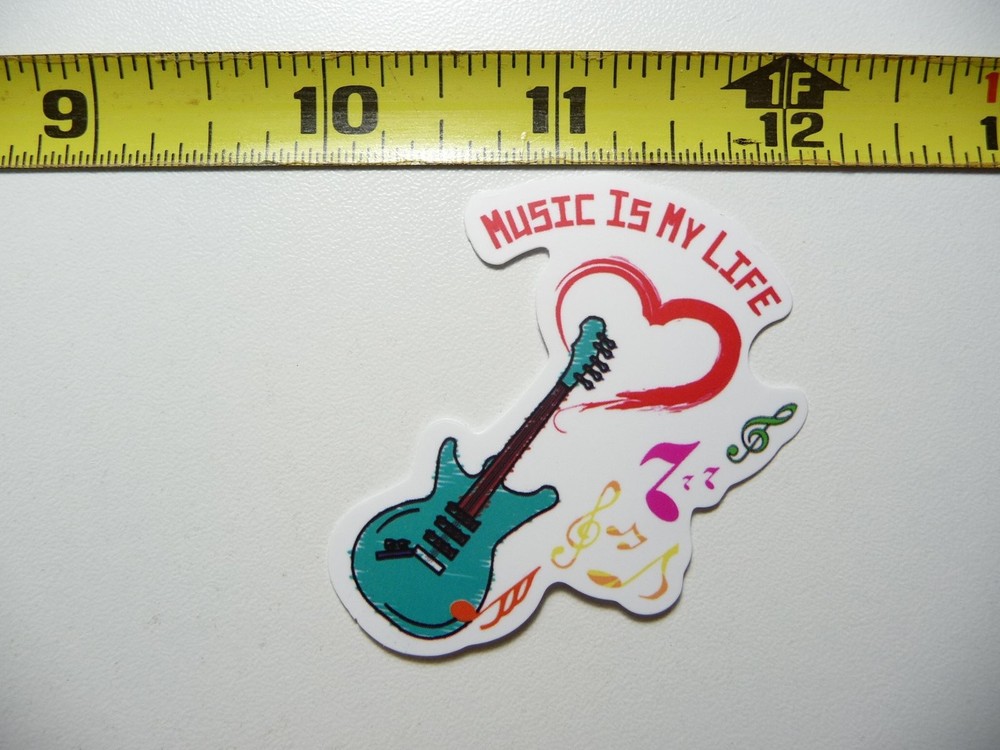 Electric Guitar Music Lover Decal Sticker for Musicians and Fans