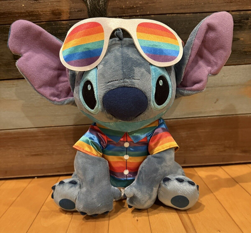 New Disney Parks Stitch Pride Day 2024 Rainbow Sunglasses Plush No Hang Tag-image