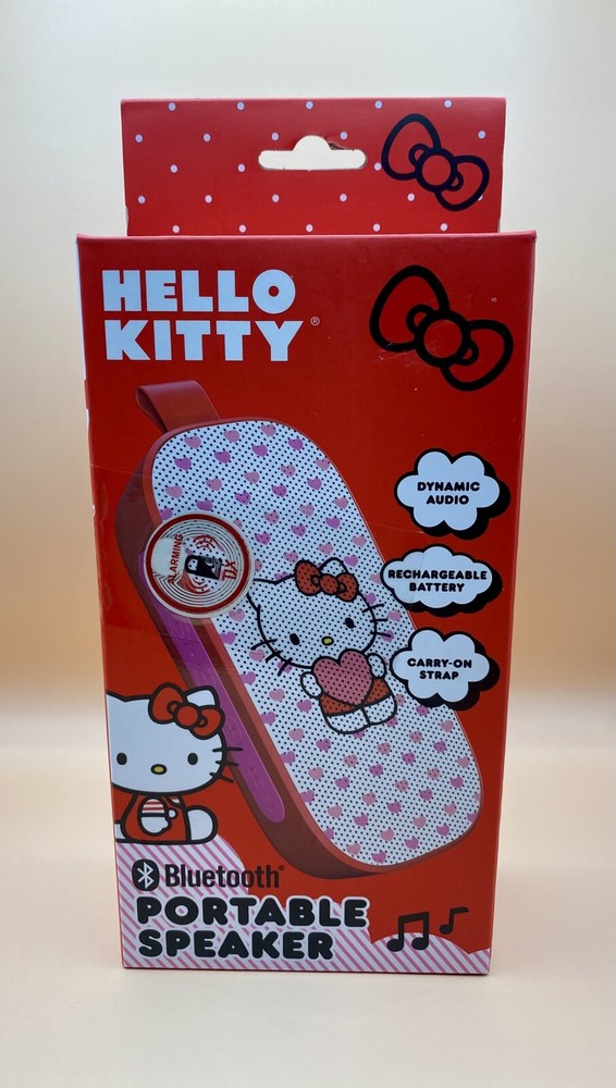 Hello Kitty Red Bluetooth Portable Speaker for On-the-Go Audio