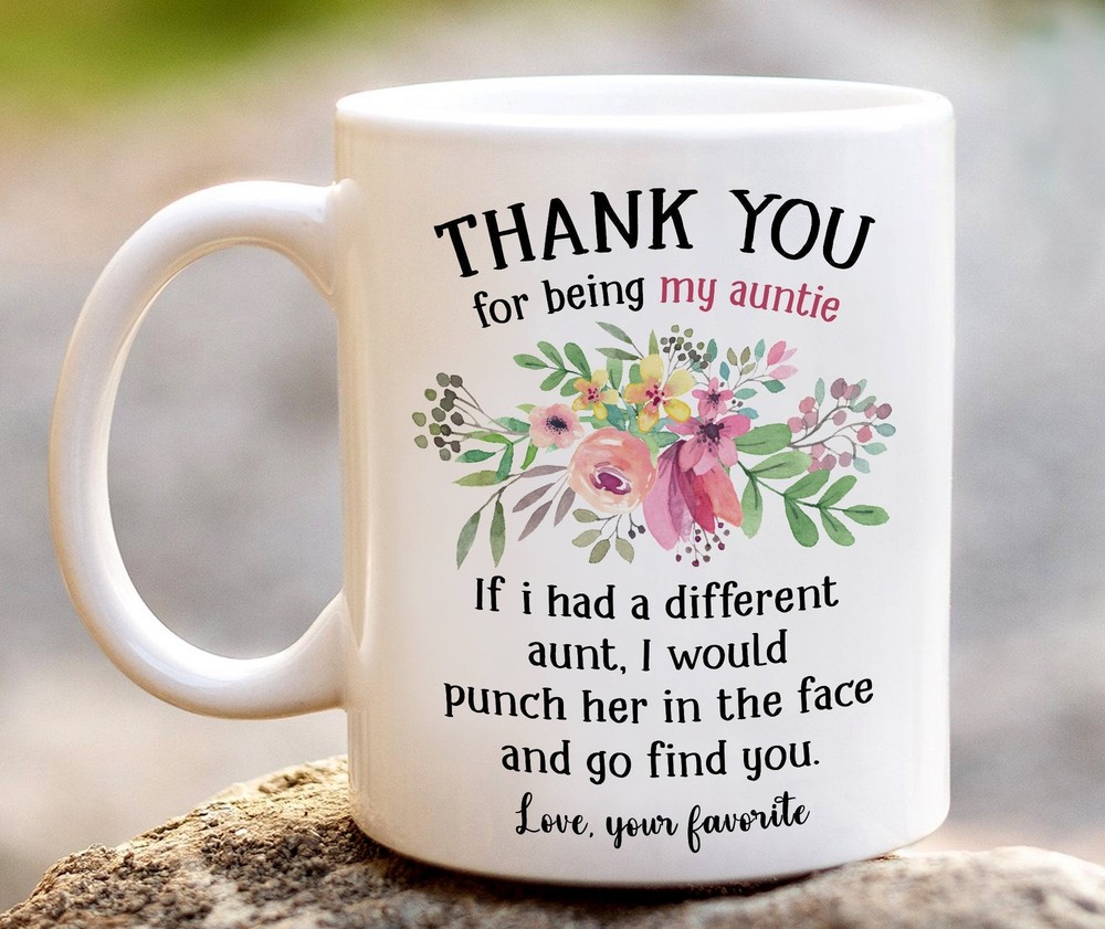 Personalized Thank You For Being My Auntie Mug Aunt Coffee Mug Aunt Gift New
