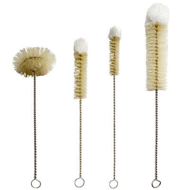 4-Pack Stainless Steel Long Handle Bottle Brushes with Skinny Wire Cleaners