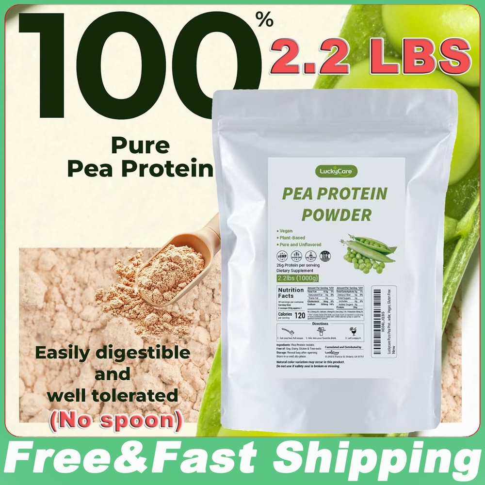 2.2 LBs High Protein Organic Pea Protein Powder, Non-GMO, Vegan |Isolate Formula