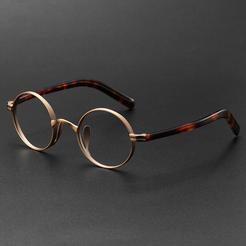 Retro Round Pure Titanium Eyeglass frames Women Men Vintage Spectacles Glasses