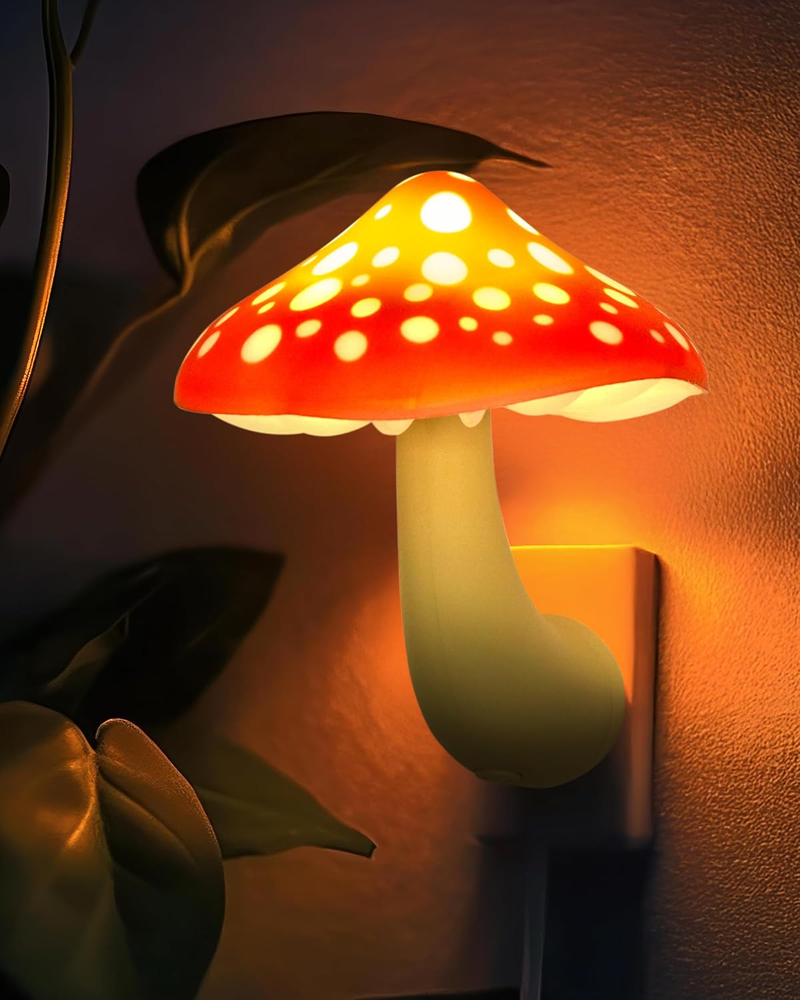 Mushroom Night Light Plug in - Manual Color Changing Shifting LED Mushroom Night