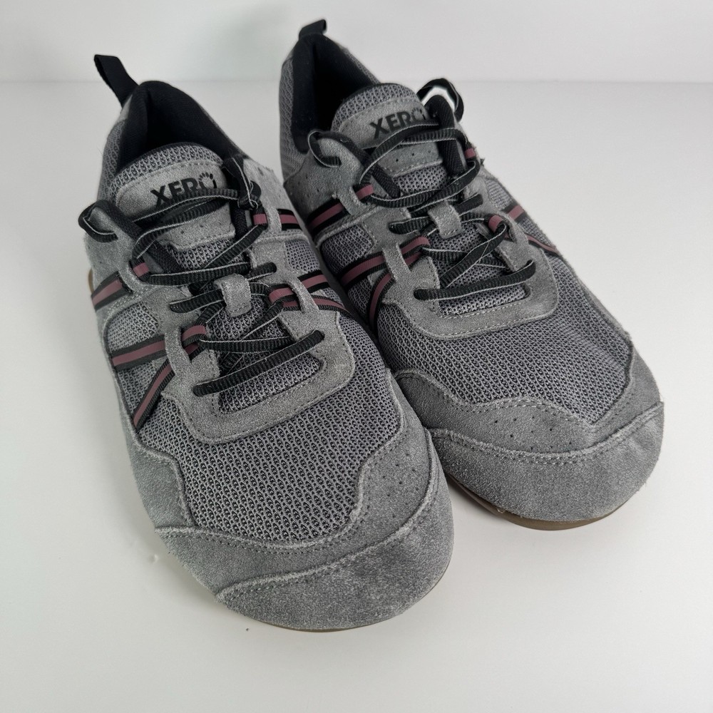 Xero Prio Barefoot Minimalist Running Shoe Grey Suede Men Size 11 Wide UK 10 EU 44