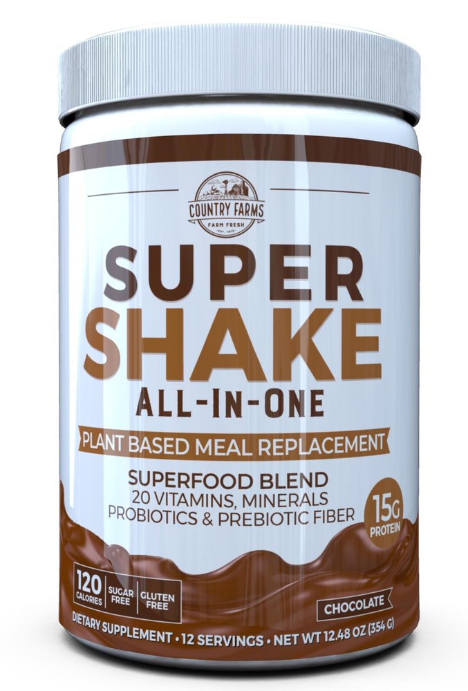All-in-Super Shake Meal 15g Plant Protein Dietary with Superfoods, Vitamins, ...