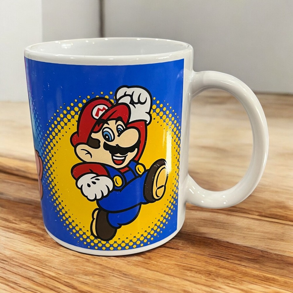 Super Mario Bros Nintendo Coffee Mug with Mario Luigi and Peach 2023