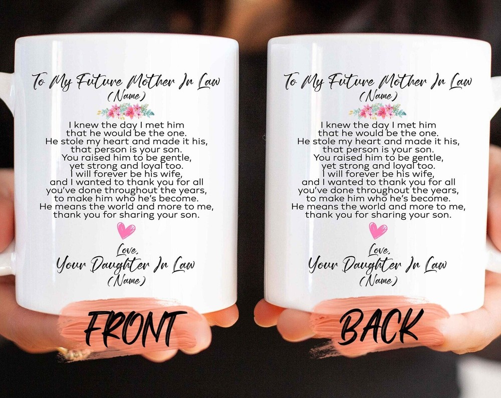 Mother In Law Gift To My Future Mother In Law Mug For Future Mil Engagement