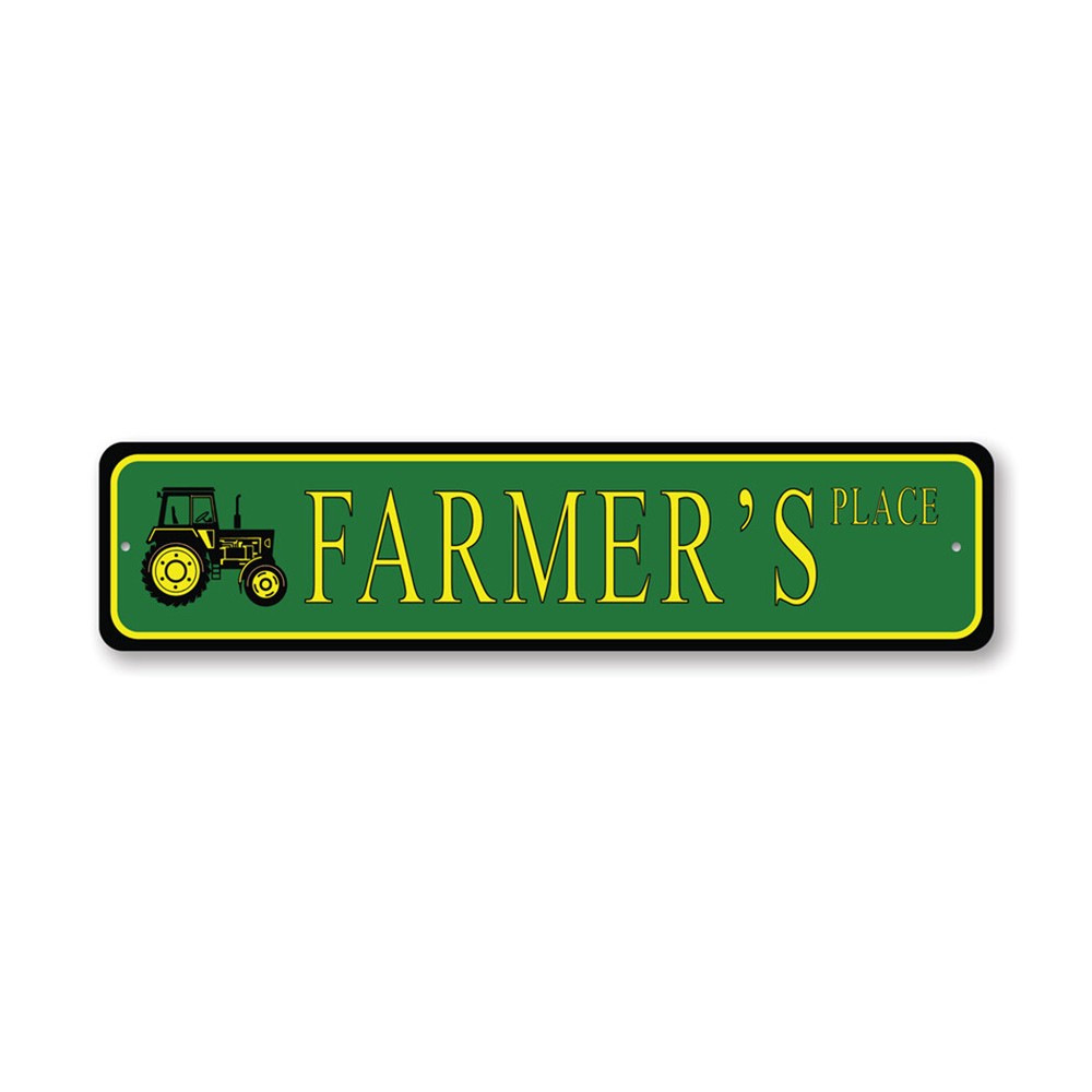 Rustic Farmer Street Vintage Metal Wall Art Sign  