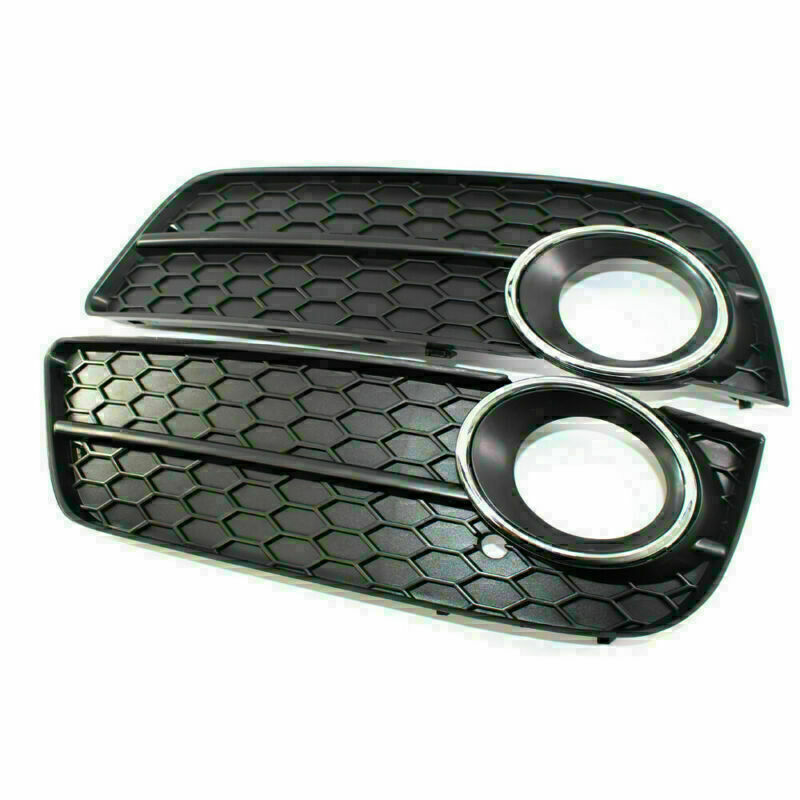 2X ABS Car Front L&R Bumper Fog Light Lower Grille Cover for Audi A5 2008-2011