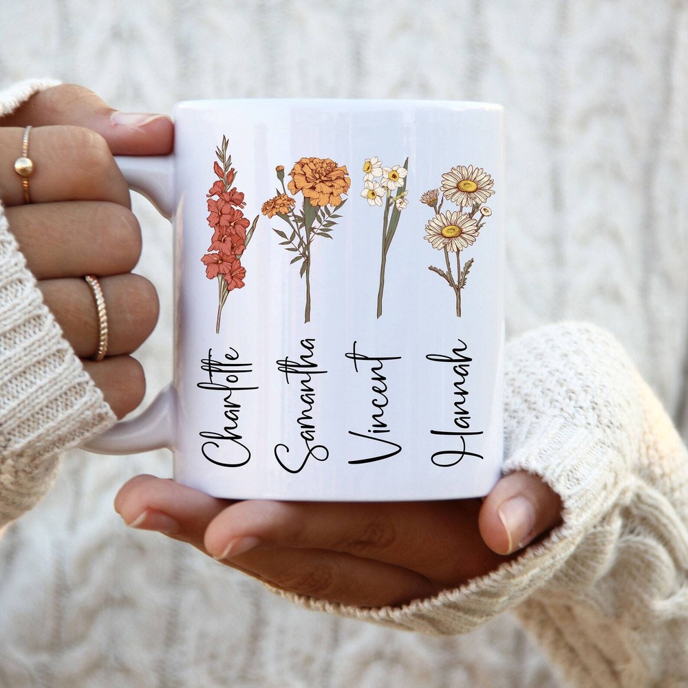 Custom Birth Month Flower Mug Plant Mom Mug Mother's Day Gift Custom Mom Mug