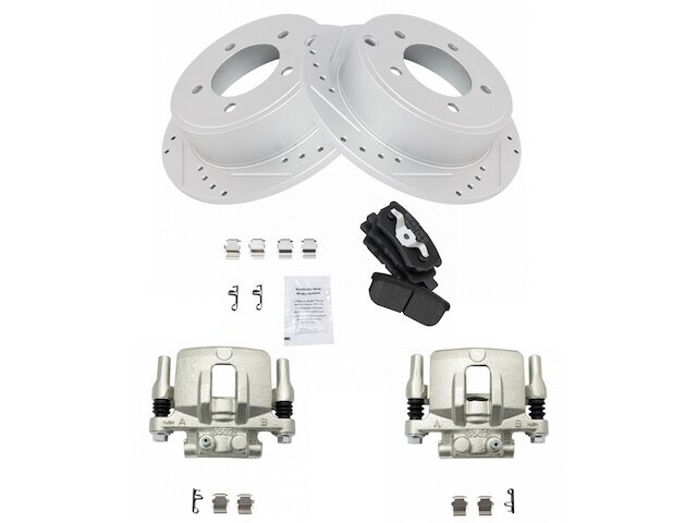 Rear TRQ Brake Pad Rotor and Caliper Set fits Chrysler Sebring 2007-2010 53RPQD