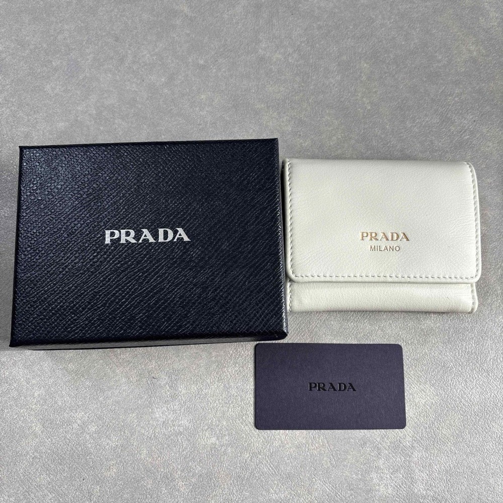 Prada Tri-fold Leather Wallet for Men Stylish & Compact