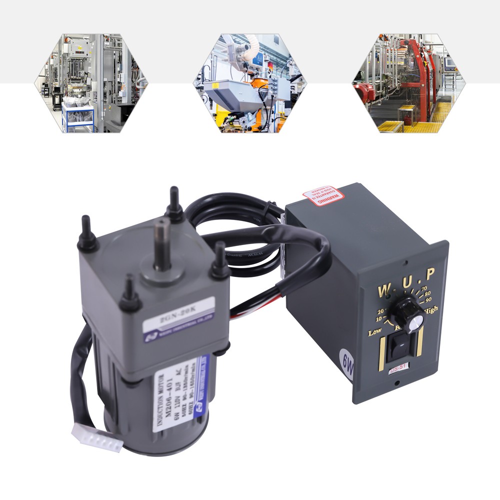 110V Infinitely Adjustable Speed High Efficiency Gear Motor Kit Low Noise USA