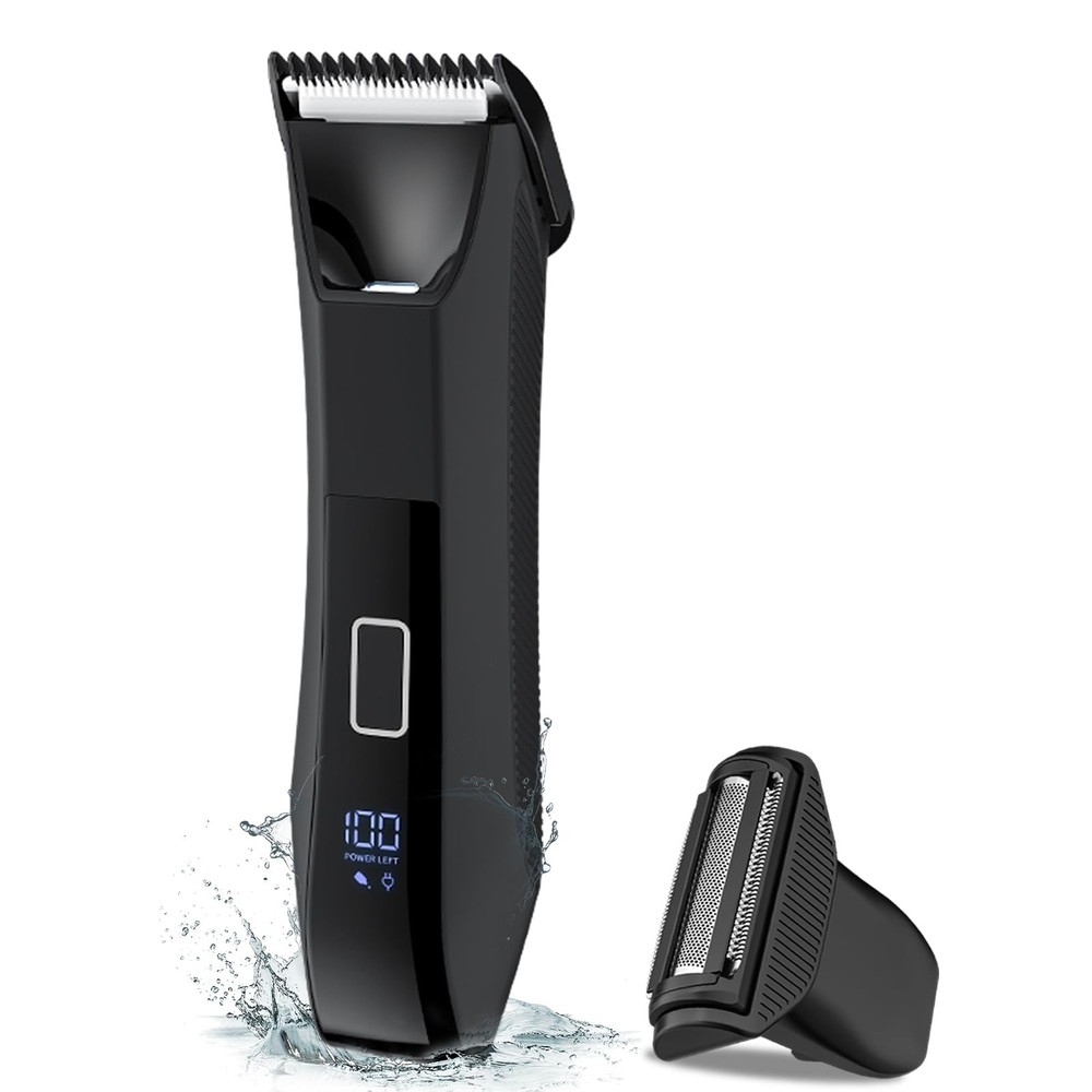 2-in-1 Manscape Trimmer for Men,Body & Groin Hair Trimmer for Men,Bikini Trim...