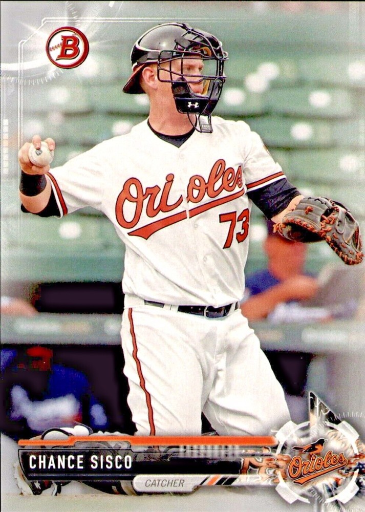 2017 Bowman Prospects Chance Sisco Silver Parallel BP42 499 Baltimore Orioles Rookie Card