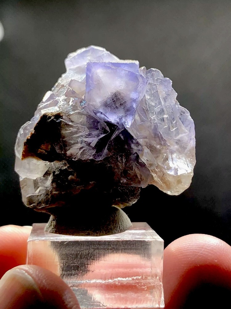Stunning Natural Cubic Purple Fluorite Cluster Specimen