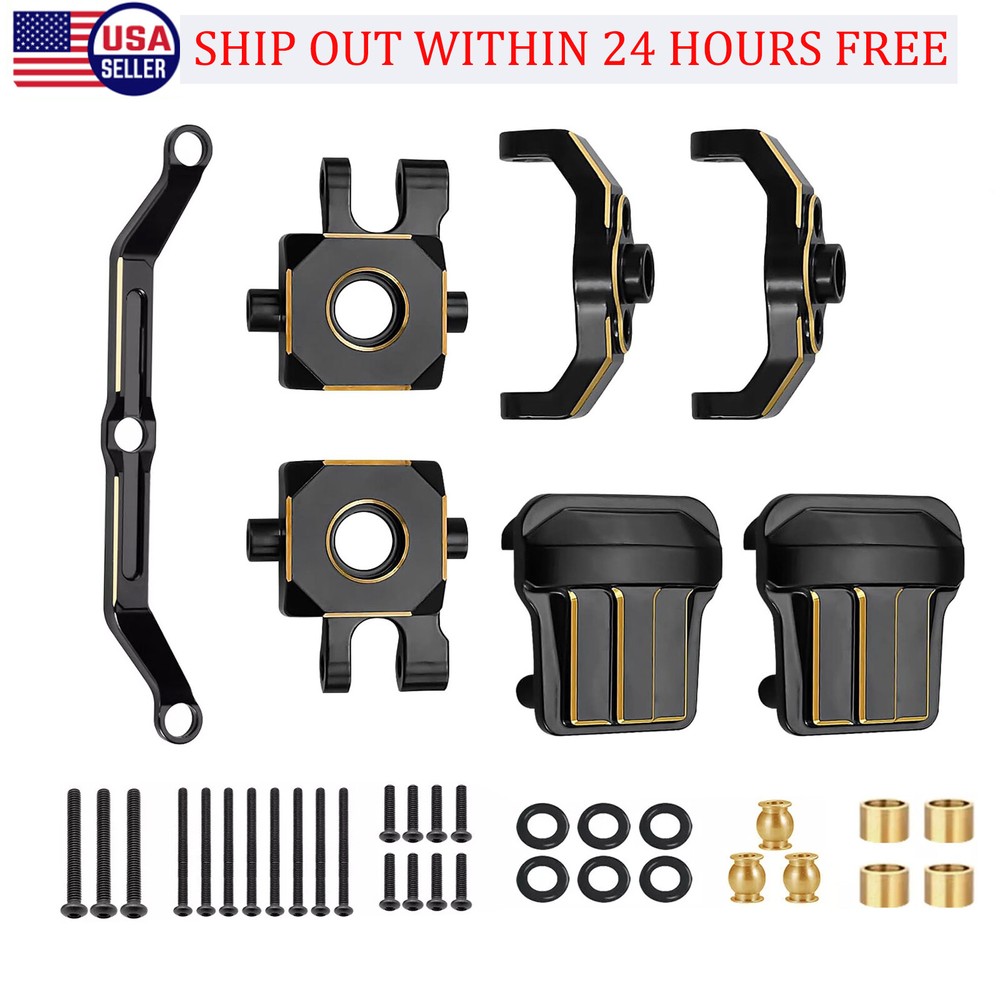 Brass Steering Link Axle Covers Knuckles Block Set For 1/18 RC Car Traxxas TRX4M