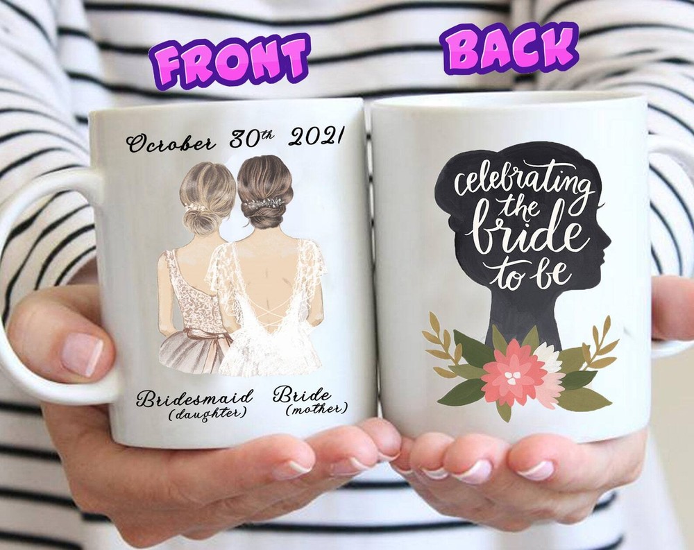 Wedding Personalized Mug Gift From Bridesmaid For Bride Wedding Idea Cup Mom And