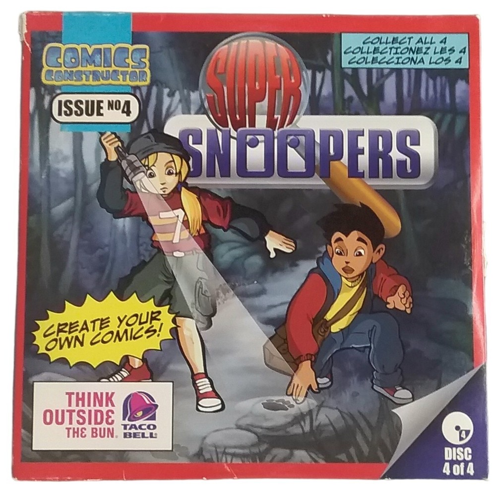 2008 Taco Bell Super Snoopers Issue #4 PC CD-ROM Comics Constructor