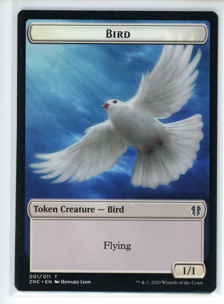 BIRD // KOR ALLY DOUBLE-SIDED TOK Zendikar Rising Commander #1//2 ZNC(NM+)(MTG)
