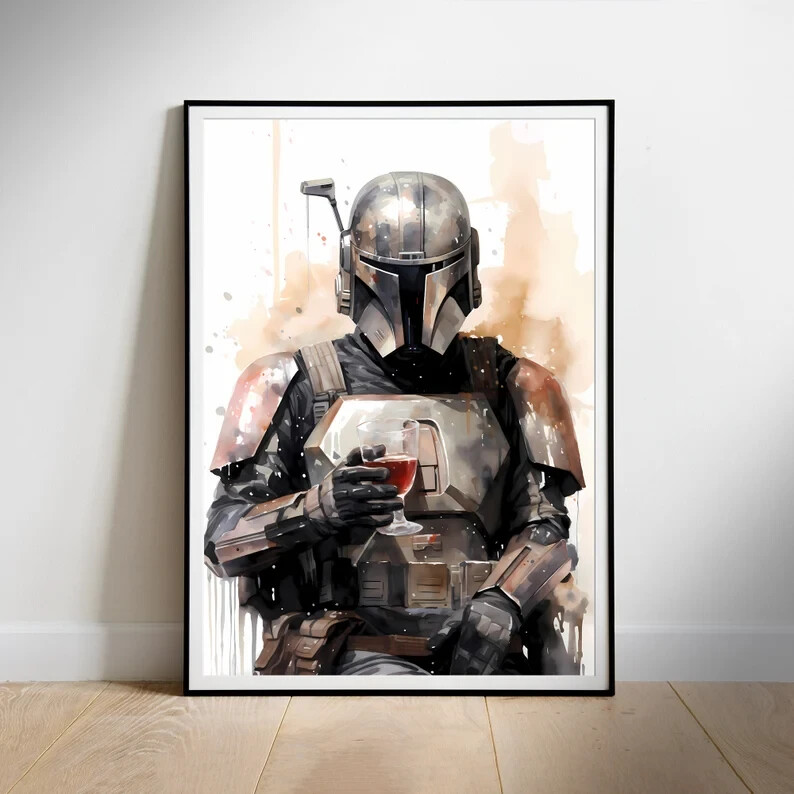 Star Wars Mandalorian Fan Art Movie Poster Print