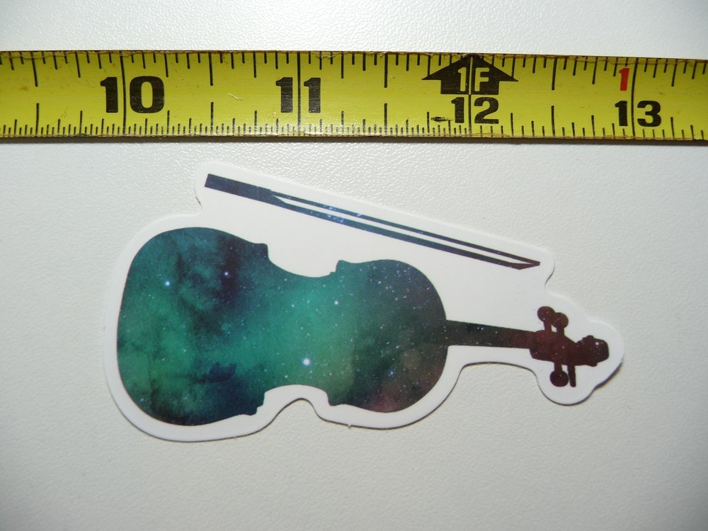 VIOLIN FIDDLE SKY STARS MUSIC DECAL STICKER BAND CONCERT HALL MUSICAL
