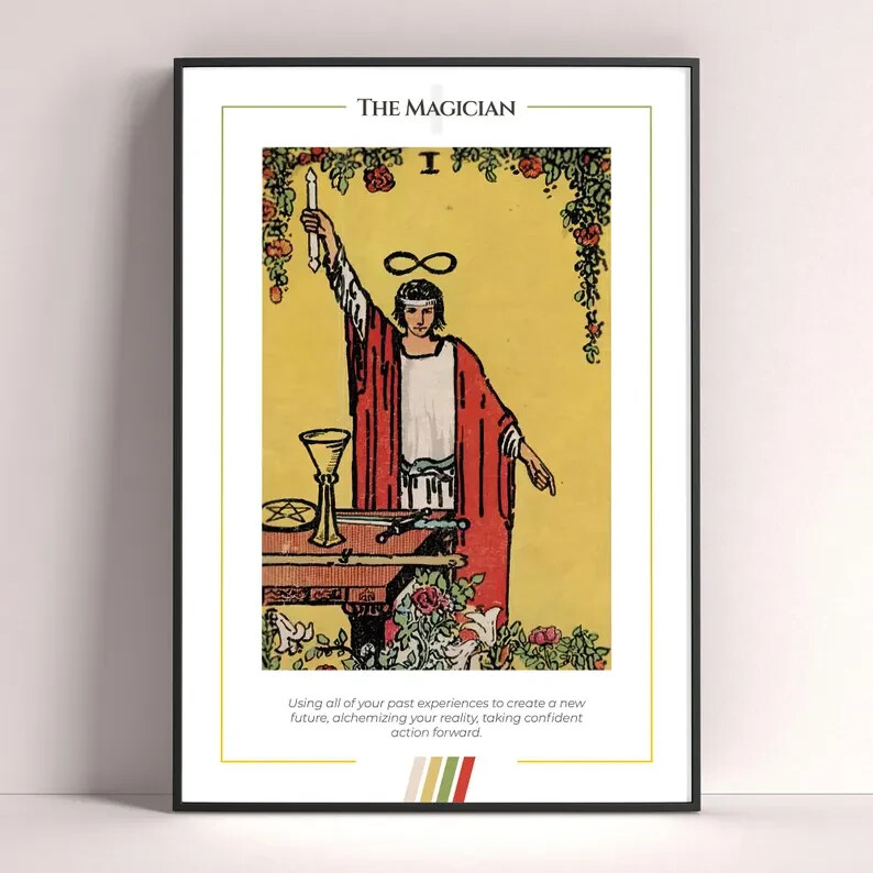 Magician Tarot Card Art Print Poster Digital Download
