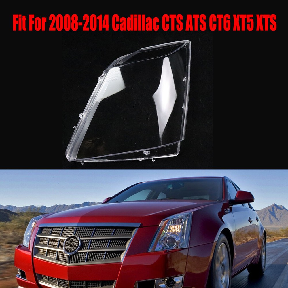 Headlight Headlamp Clear Lens Left Cover For 08-14 Cadillac CTS ATS CT6 XT5 XTS