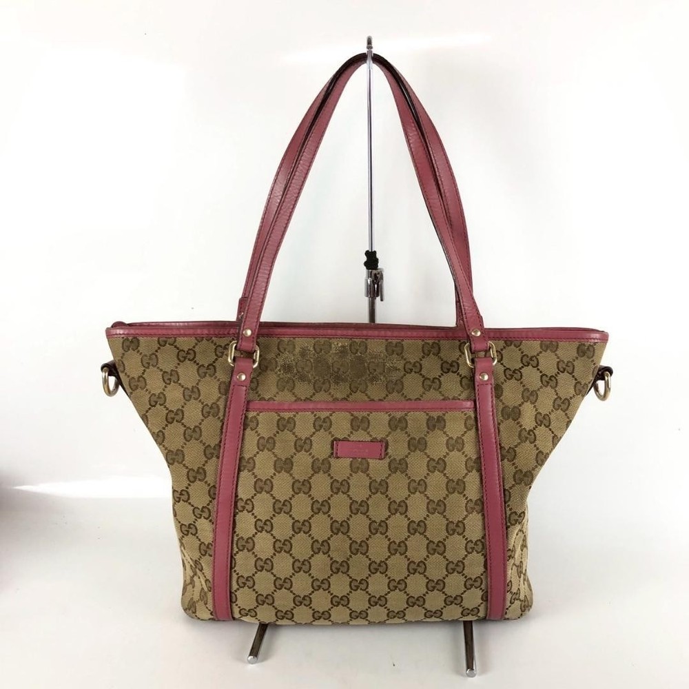 Gucci GG Canvas One Shoulder Tote Handbag 388929 New