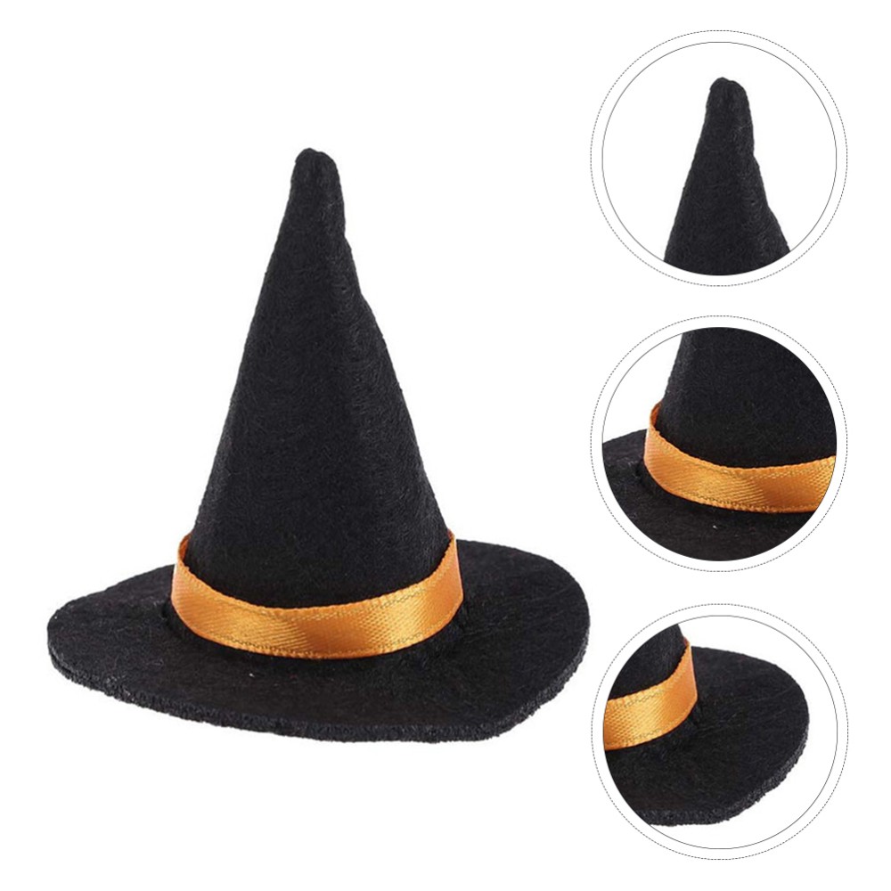 10 Mini Witch Hat Crafts for DIY Hair Accessories and Wine Charms