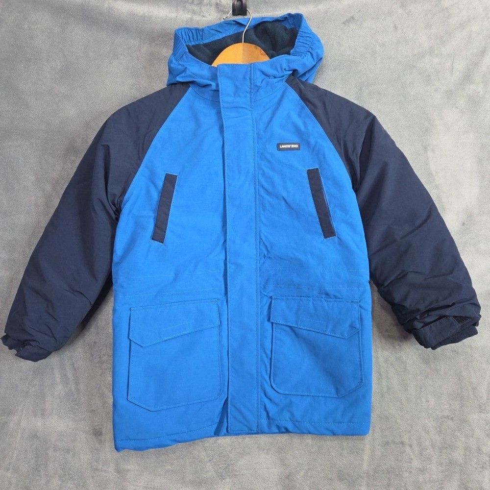 Lands’ End Boys 6-7 G Squall Parka Waterproof Insulated Jacket RN62830 Navy