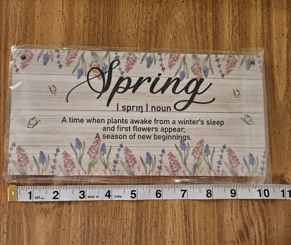 Farmhouse Spring Quote Wooden Sign Wall Decor Spring Definition Print