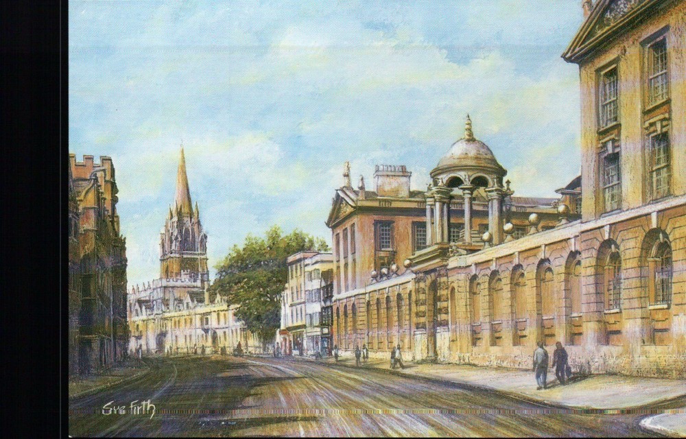 The High Street Oxford England College & University, United Kingdom Art Postcard