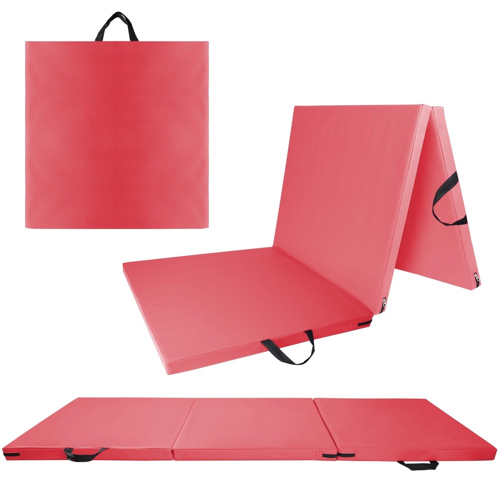 6ft x 2ft Folding Gymnastics Mat - 2-Inch Thick High Density Foam Yoga Mat, N...