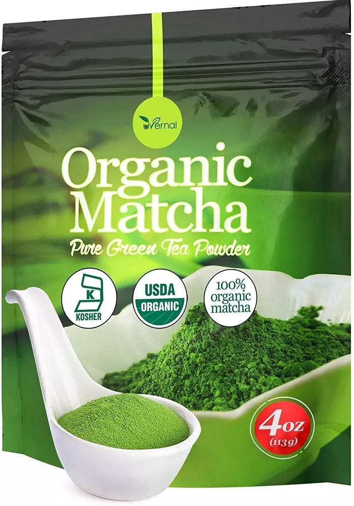 4oz Organic Matcha Powder for Energy, Focus & Antioxidants - Pure Green Tea