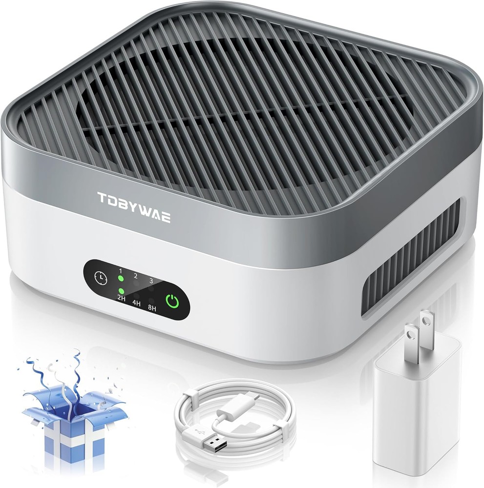 Air Purifier TDBYWAE Purifiers for Home Bedroom Up to 1 Pack, Grey White