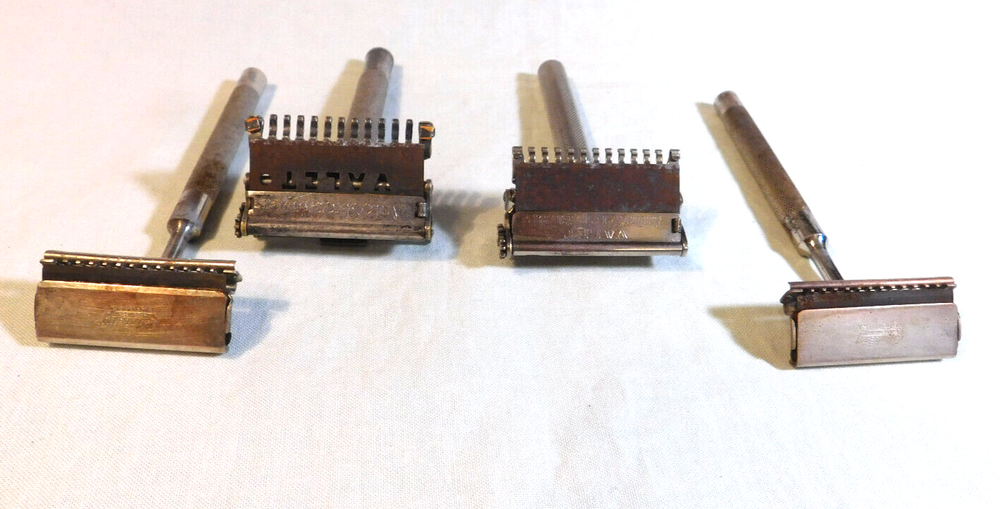 CLEARANCE SALE:  4 Vintage Safety Razors: (As-Found Condition Only)-image