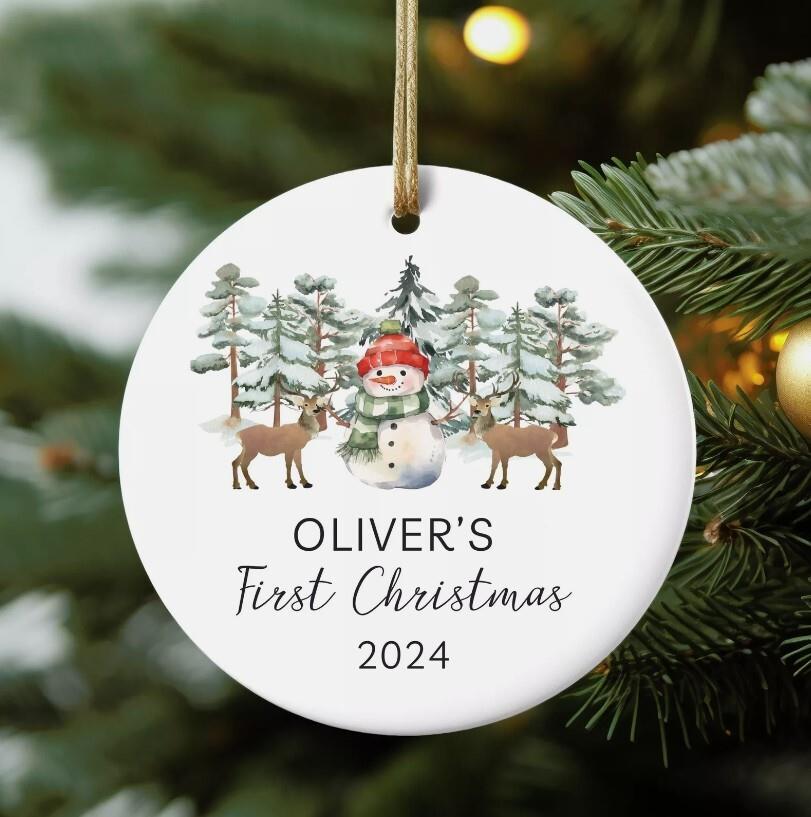 Personalized Baby s 1st Christmas Ornament Baby s First Christmas Decor