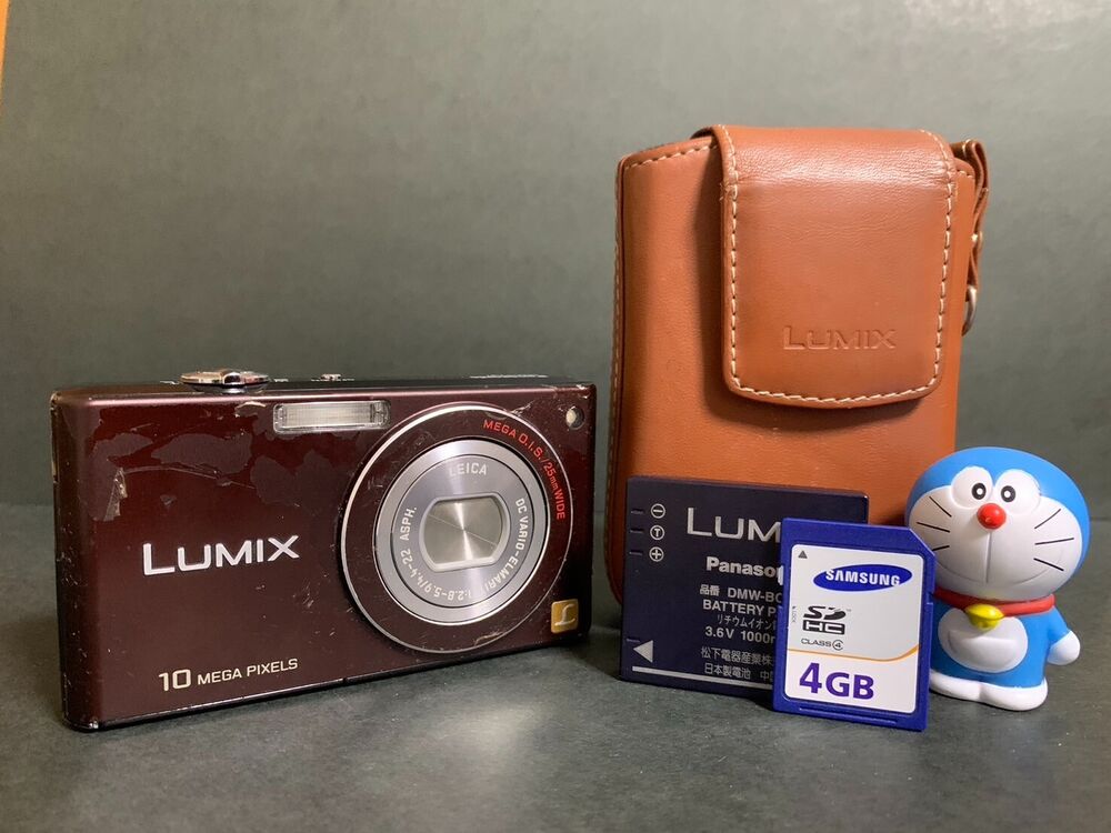 Panasonic LUMIX DMC-FX37 10.1MP Digital Camera Brown w/ Battery , SD Card